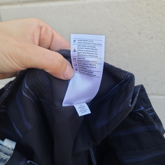 Vince | Dobby Stripe Belted Wide Leg Pants Size 4 - Picture 11 of 12